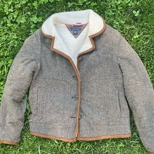 Tommy Hilfiger Brown Wool Jacket with Cream Lining